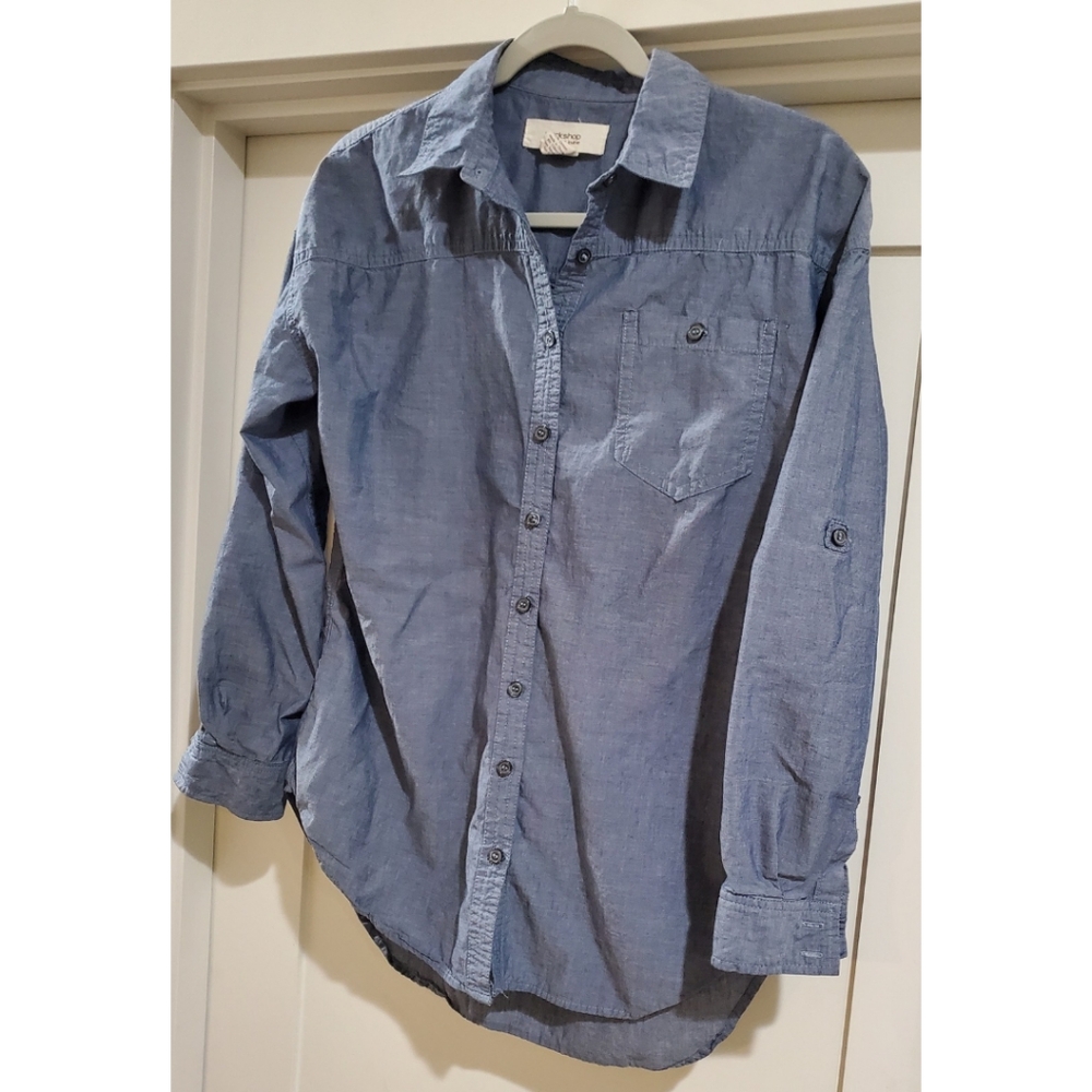 Andrea Jovine Workshop Women's denim button up top size XS - Picture 2 of 7